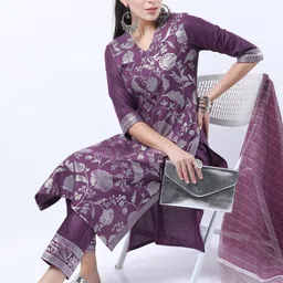 ketch Women Cotton Blend Kurta Pant Set image 2