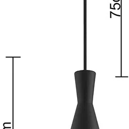 sinoman Decorative Black Metal Cone Shape Hanging Light Inside Golden for Warm Ambience Pendants Ceiling Lamp image 3