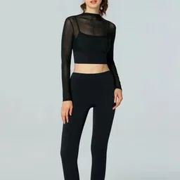 rokonic Casual Regular Sleeves Solid Women Black Top image 5