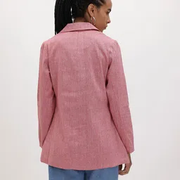 cottinfab Women Solid Single Breasted Casual Blazer image 5