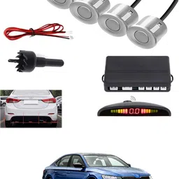 maties 4Silver Parking Sensor With LED Display Increased Safety For Car-253 Universal 4 Silver Reverse Parking Sensor With LED Display For Cars-253 Parking Sensor-picture-18