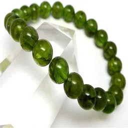 vibesle Stone, Peridot Beads, Crystal Charm Bracelet image 3