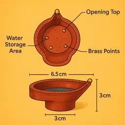 pride store Water Sensor Light Diya For Home Diwali Navratri Laxmi Poojan Decorative diyas Plastic (Pack of 18) Table Diya image 3