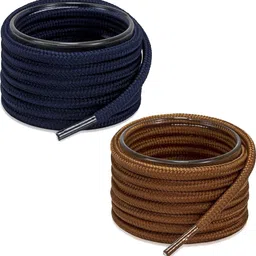 house of common Shoe Laces Round Brown Navy Blue 150cm shoe lace for Boot sport Hiking shoes Shoe Lace-image-38