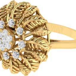 diamtrendz jewels 925 Sterling Silver Zircon Gold Plated Ring For Women & Girls Sterling Silver Cubic Zirconia Gold Plated Ring image 3