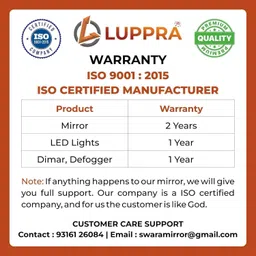 flipkart perfect homes Rectangular 18x24 Inch Wall-Mounted LED Mirror Bathroom Mirror image 2