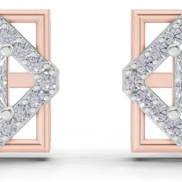 Sparkles Certified Lab Grown Diamond Rose Gold 14kt Stud Earring image 2
