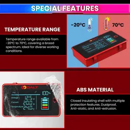 amicisolar LCD Display for DALY BMS with UART Port | Real-Time Monitoring for Smart BMS Digital Voltage Tester image 4