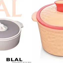 blal Plastic Thermoware Casserole Set | Insulated Hot Pot for Kitchen & Dining Pack of 2 Thermoware Casserole Set image 1