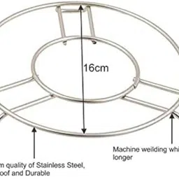 bright bloom Stainless Steel Hot Pot Stand, Trivet for Dining Tabler, Stands Heat Resistant Stainless Steel Trivet image 3