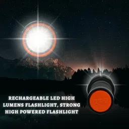 life creation ONE Km High Power Zoomable & Type-C Torch (Black, 15 cm, Rechargeable)-6A24 Torch image 2