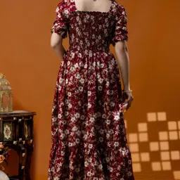 fantasy fab Women Printed Silk Blend Anarkali Kurta image 2