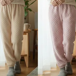 keenuu Pack of 2 Womens Fleece Pyjama Combo Women Pyjama-picture-39