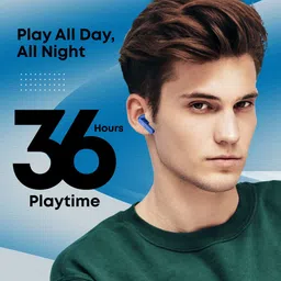 ptron Basspods Spell In-Ear TWS Earbuds with TruTalk AI-ENC Calls & 36Hrs Playtime Bluetooth Headset image 4