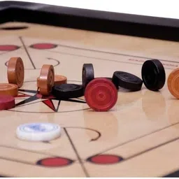 rmp Small Size carrom board for kids with 2 types of coins and striker 50 cm Carrom Board image 3