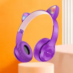 g2l Newest LED Light Cat Ear Headphones 5.0 Noise Cancelling Bluetooth Headset-picture-15