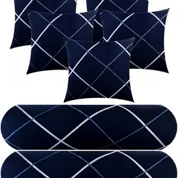 swikon star 5 Cushion 2 bolster Microfibre Geometric Bolster Pack of 7 image 1