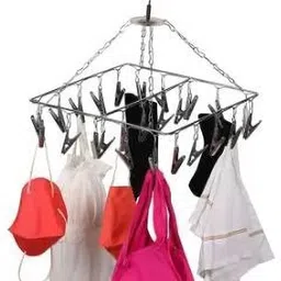 anne-kee Heavy Duty Cloth Dryer/ Clothes Hanger Ceiling Cloths Dryer Stand Stainless Steel Cloth Clips image 4