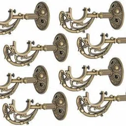 carlos Gold Rod Rail Bracket, Curtain Knobs Metal-picture-15