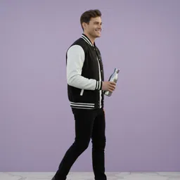 barmanic Men Graphic Print Fleece Jacket image 3