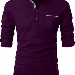 deelmo Men Solid Cotton Blend Straight Kurta image 1