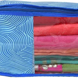 CHAMPARAN Lahariya Printed Non-Woven Blouse CoverWith Front Window- Pack o Cotton Laundry Bag image 2