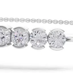 Sparkles BIS Hallmarked With IGI Certifed White Gold 14kt Bracelet image 2