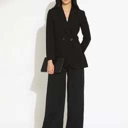 showoffff Women Solid Double Breasted Formal Blazer image 5