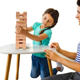 sarasi Wooden Tumbling Tower Balancing Tower Brick Block Toy 48 Pcs image 2