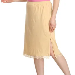 splash Women Solid Straight Beige Skirt image 4