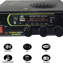sonic boom Stereo Amplifier with built in Speaker USB,Bluetooth,Radio,AUX 30 W AV Power Amplifier image 2