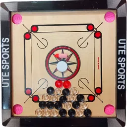 ute sports Carrom board 20 inch, carrom board with coins, striker and powder 20 cm Carrom Board-picture-35