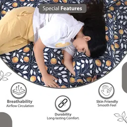 divine casa Cotton King Flat 144 TC Floral Bedsheet image 3