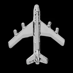 EXOTICA Fashions Airplane Silver Flight Attendant Tie Pin Jet Flight Badge Brooch Accessory Brooch image 5