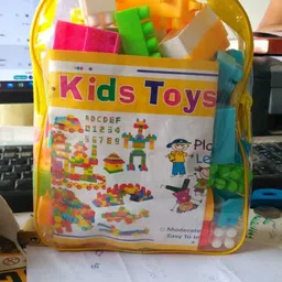 arizon enterprise 125 pcs Building Blocks for Kids with Wheel, Bag Packing, Block Game for Kids image 4