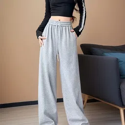 daphne maurier Women Solid Grey Track Pants image 3