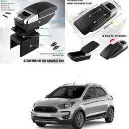 pecunia Universal Car Armrest Center Console Pad,PU Leather Car Armrest Seat Box Cover Protector Protects from Dirt,Damage,Pet Scratches,Old Damaged Consoles (Black) A61 Car Armrest image 4