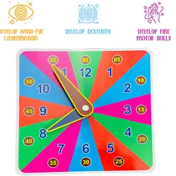 plus shine Wooden Clock Puzzle Toy Clock Teaching Learn Time Watch Toy Dummy Board For kids image 5