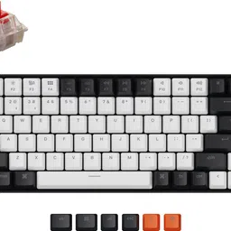 Keychron K2 Wireless Hot-swappable Mechanical Keyboard/ White Backlight/ 75 % Keyboard/ Bluetooth, Wired USB, Wireless Laptop-size Multi-device Keyboard Compatible with Desktop, Laptop, Mac image 1