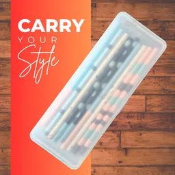 karbd Double Sided Translucent Hardtop Unicorn Arrow Design Art Plastic Pencil Box image 5