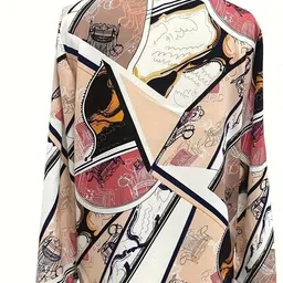 sheden lopez Women Regular Fit Printed Slim Collar Party Shirt image 2