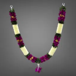 Shri Mataji store Artificial mala for god photo frame with Soft Fabric Garland-picture-21