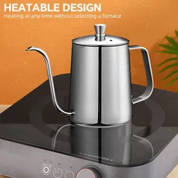 supvox Pour Over Coffee Gooseneck Kettle Stainless Steel 350ml Electric Kettle image 5