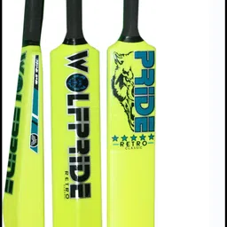 wolf pride Retro Classic Blue Sticker Black Grip lemon Plastic Cricket Bat PVC/Plastic Cricket Bat For 9 - 11 Yrs-picture-14