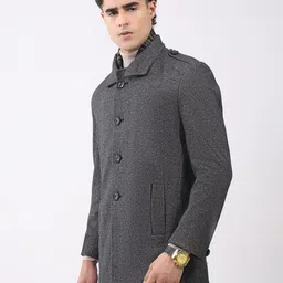 monte carlo Blended Self Design Coat For Men image 2