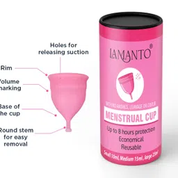 lamanto Medium Reusable Menstrual Cup image 2