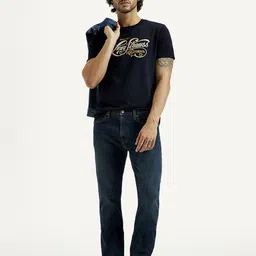levi's 513 Men Straight Fit Mid Rise Blue Jeans image 4
