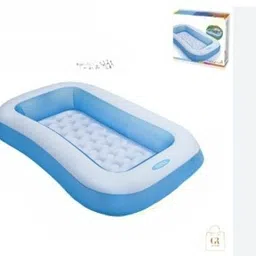 kindertales 5ft Vinyl Inflatable (IND*6504) Rectangular Swimming Pool With Free Pump Inflatable Swimming Pool image 1