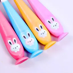 raosons Kids Toothbrush Pack of 4 | Soft Bristles | Suction Cup | Cover | Age 2-14 Years Ultra Soft Toothbrush image 3