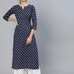 nayo Women Printed Pure Cotton Straight Kurta-picture-19